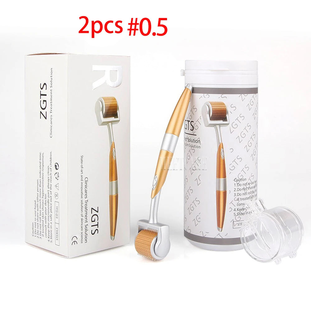 ZGTS Titanium 0.2mm Derma Roller 192 Needles Microneedle System Dermaroller for Face Care Skin Care Treatment Beauty Tool