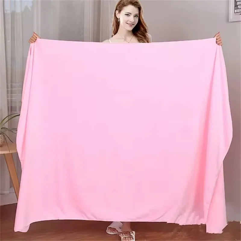 A big towel thick microfiber bath towel absorbent and quick-drying multifunctional swimming fitness sports beauty salon towel