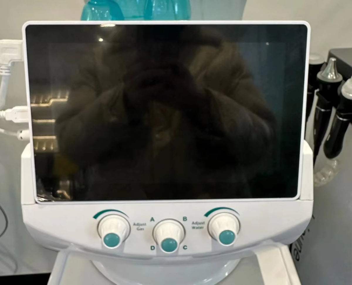 Accessory 7 in 1 Hydro Dermabrasion Beauty Machine Oxygen Facial RF Ultrasonic Cold Hammer Skin Analyzer