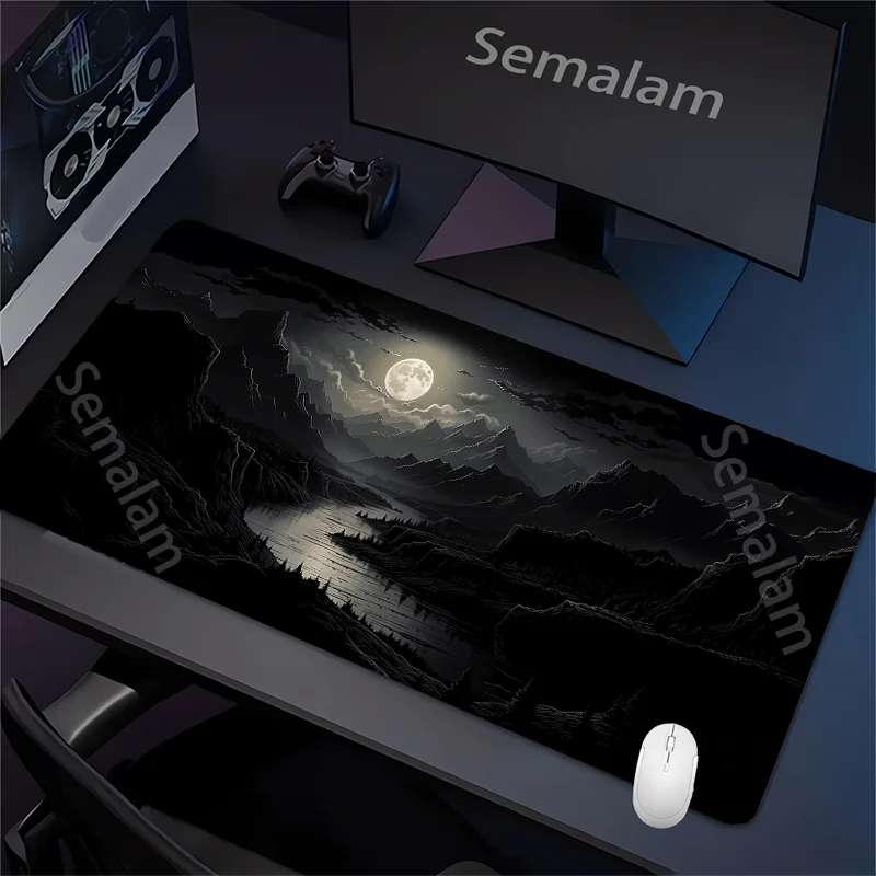 Fantasy Dark Forest Playmat Gaming Mouse Pad Non-slip Rubber Base 35x60 MTG Desk Mat Washable Pads for Game & Office Room Decor