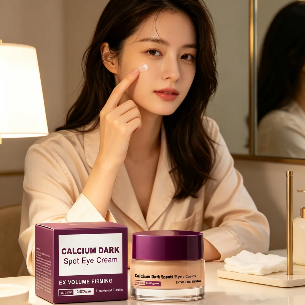Calcium Dark Spot Eye Cream Lifting Firming Eye Sagging Anti-Puffiness Skin Care Brightening Moisturizing Eye Beauty Cream 15g