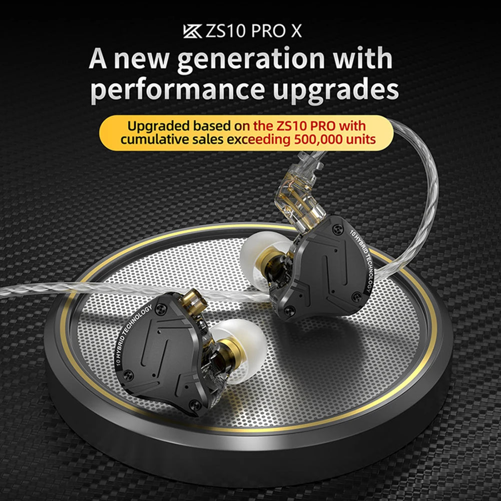 KZ-ZS10&ZS10 PRO X/KZ EDX pro Inear Sports Wired Headphones Dynamic Balanced Armature HiFi Headset Earbuds 3.5mm Jack Hands Free
