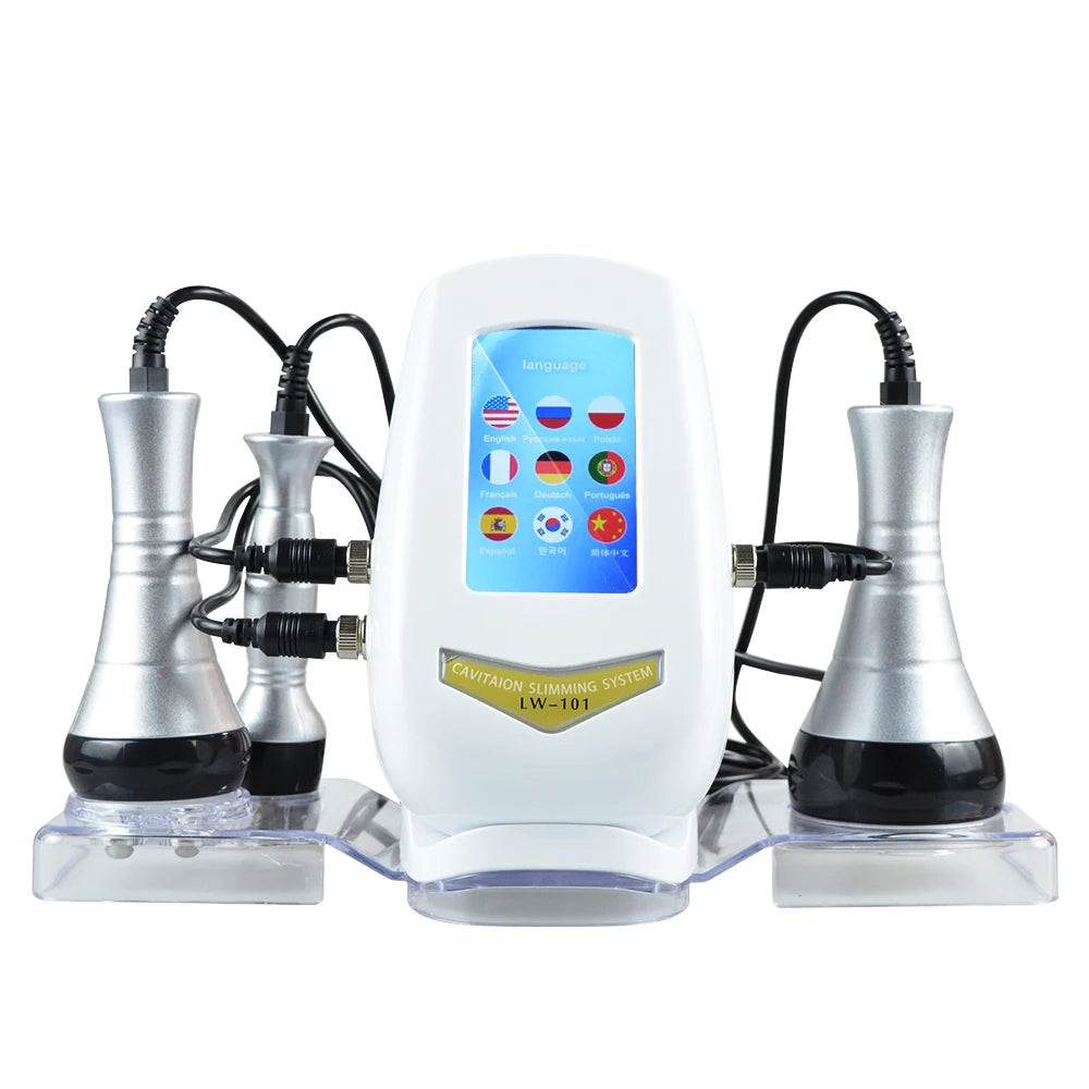 Novlora 3 In 1 40K Cavitation Machine Body Slimming Skin Tightening Fat Removal Vacuum Beauty Device Spa Salon Home Use