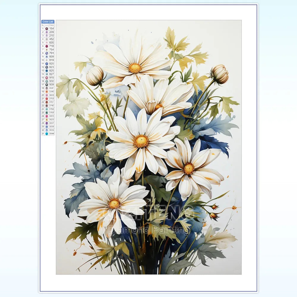 DIY 5D Diamond Painting Restaurant Diamond Embroidery Flowers And Plants Rhinestone Mosaic Cross Stitch Kit Home Décor