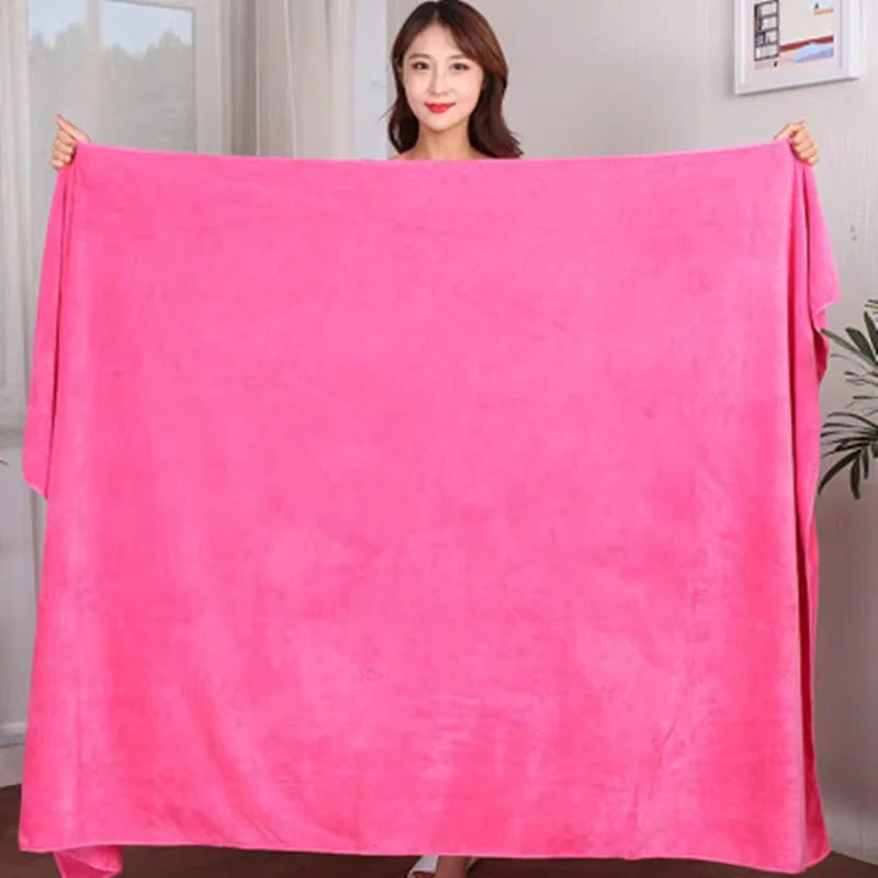 A big towel thick microfiber bath towel absorbent and quick-drying multifunctional swimming fitness sports beauty salon towel