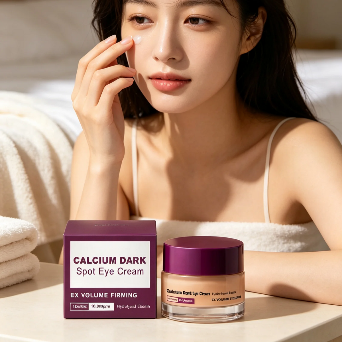 Calcium Dark Spot Eye Cream Lifting Firming Eye Sagging Anti-Puffiness Skin Care Brightening Moisturizing Eye Beauty Cream 15g