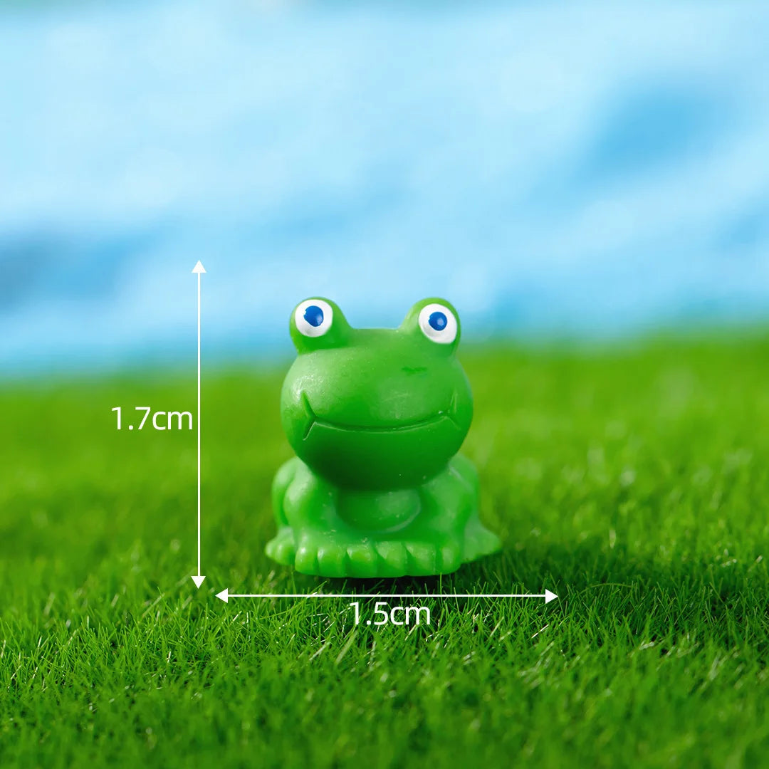 10-100PC Mini Resin Frogs Green Tiny Frogs Figurines Miniature Home Décor Fairy Garden Decor Dollhouse Birthday Party Favor Gift