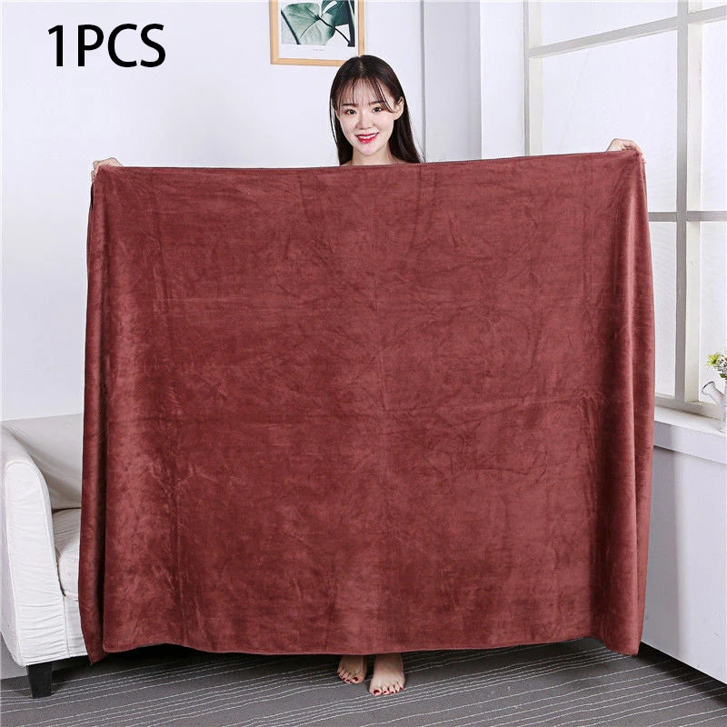 Large Size 180x200cm Thickening Beauty Salons Bath Towels Quick Drying Are Soft Skin Friendly Non Shedding Hotel Massage Towels