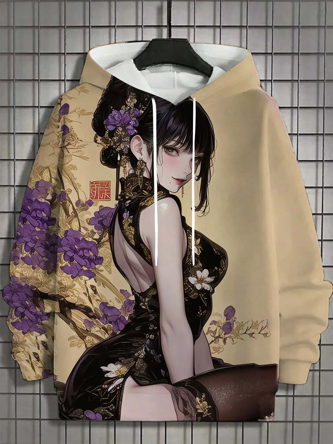 Men's Hoodie Bad Girl Tattoo Sexy Beauty Pattern 3D Printed Top 2024 Autumn New Fashion Casual Hip Hop Neutral Hoodie