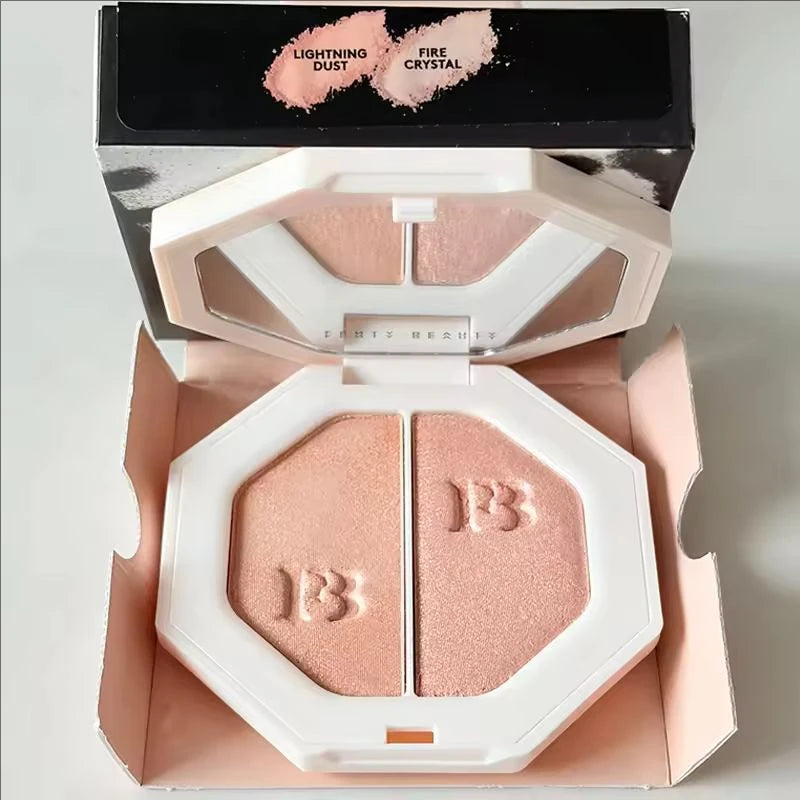 Fenty Beauty Multicolored Lip Gloss Moisturize Plumper Long-acting Lipstick Nude Pink Highlight Powder Contour Stick Makeup Set