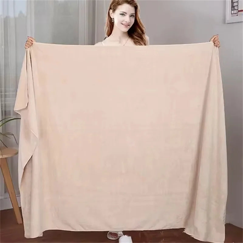 A big towel thick microfiber bath towel absorbent and quick-drying multifunctional swimming fitness sports beauty salon towel