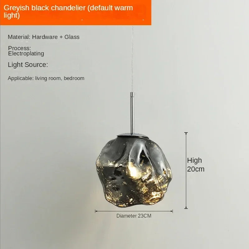 Simple Modern Pendant Light Ice Glass Hallway Dining Room Bedroom Living Corridor Personalized Entrance Lamp Hanging Lighting