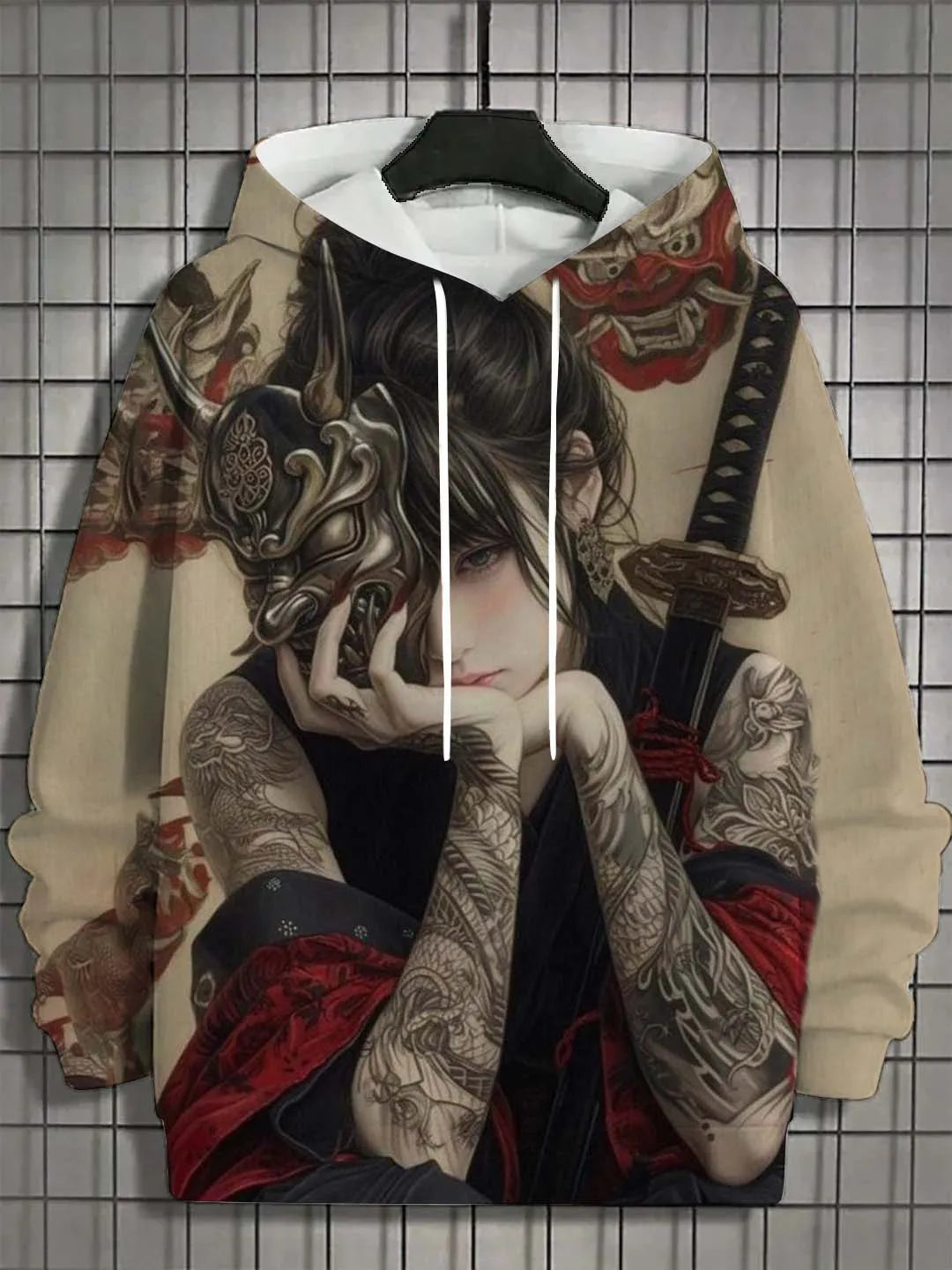 Men's Hoodie Bad Girl Tattoo Sexy Beauty Pattern 3D Printed Top 2024 Autumn New Fashion Casual Hip Hop Neutral Hoodie