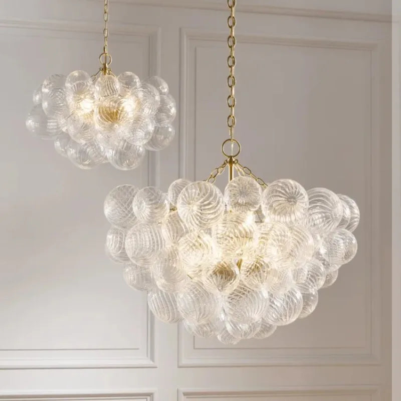 American Style Glass Bubble Ball Pendant Lights Vintage Living Rooms Cantilevered Dining  Dressing Room Master Bedroom Lighting