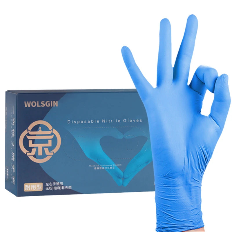 20/50/100 Pure Nitrile Gloves, Disposable Powder-Free Latex Gloves for Home Cleaning, Beauty Salons, Work, and Kitchen Use