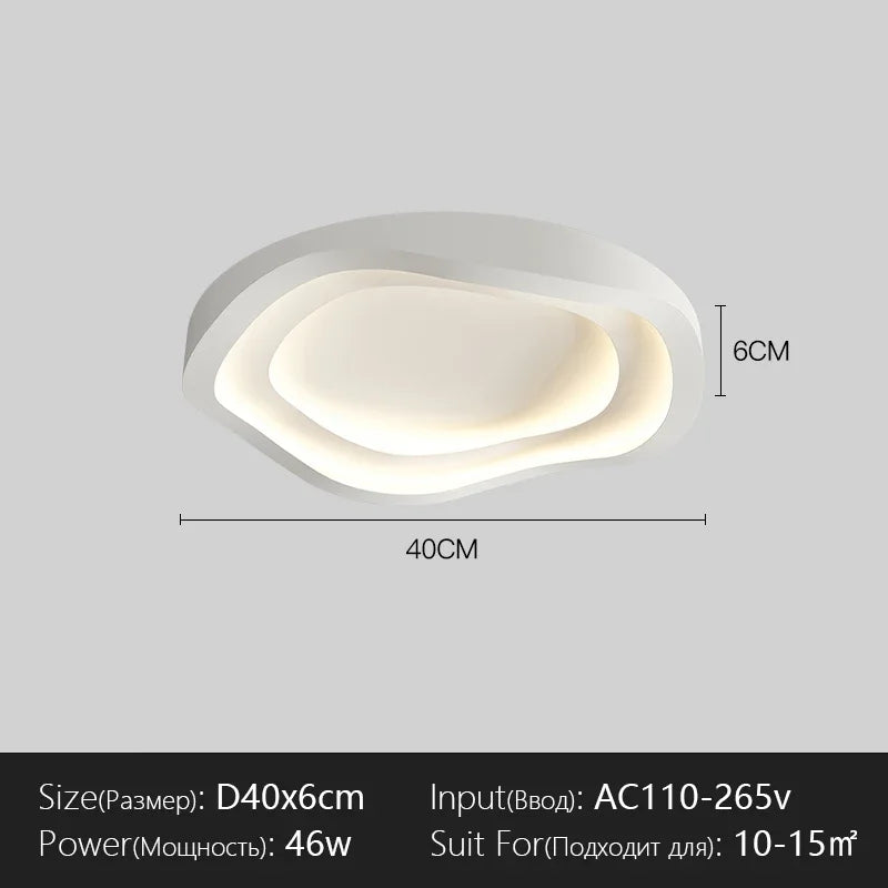 Modern LED Ceiling Lights Chandelier Round White Lamps Bedroom Study Dining Room Kitchen Home Art Designe Lighting Fixtures