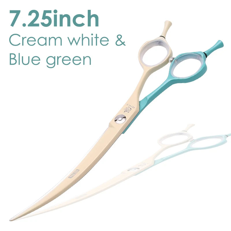 Fenice Dog Scissors 6.25/7.0inch Curved Scissors Pet Grooming Shears JP440C Dog Beauty Scissors Groomer Equipment