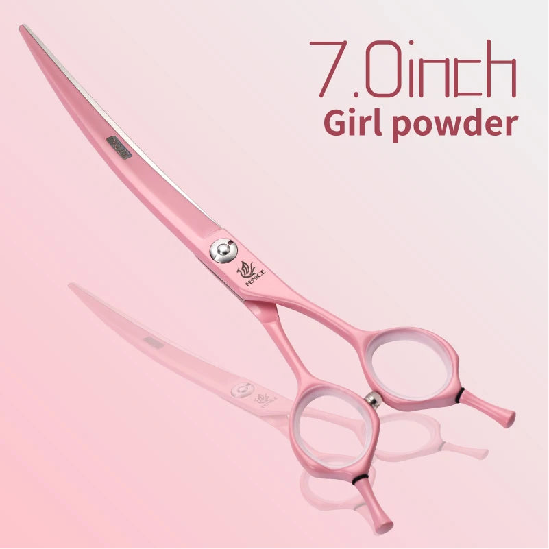 Fenice Dog Scissors 6.25/7.0inch Curved Scissors Pet Grooming Shears JP440C Dog Beauty Scissors Groomer Equipment
