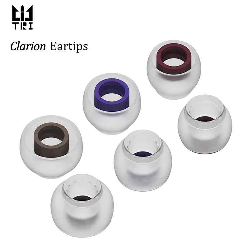 TRI Clarion Silicone-Earphone Eartips 3 Pairs for S/M/L Size Headphone Accessory Wired Headset Earbuds KBEAR HBB KAI I3 Pro IEMS