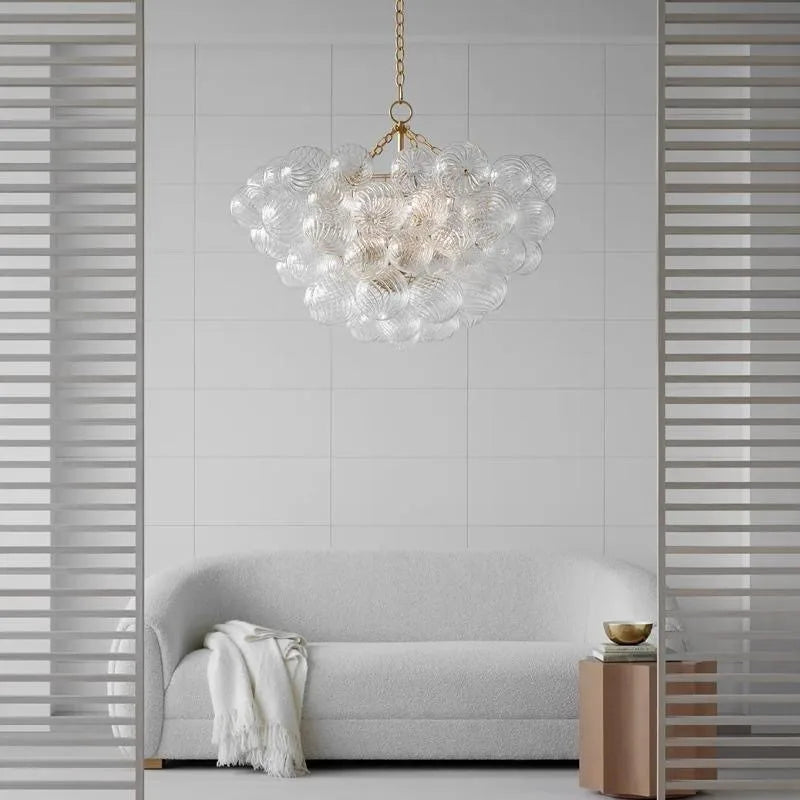 American Style Glass Bubble Ball Pendant Lights Vintage Living Rooms Cantilevered Dining  Dressing Room Master Bedroom Lighting