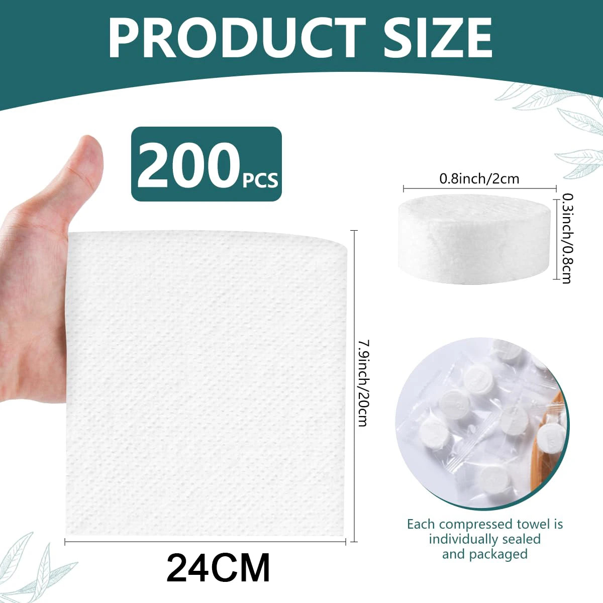 Compressed Towels Portable Disposable Mini Compressed Tissue Paper Tablets for Travel, Camping, Hiking, Sport, Beauty Salon