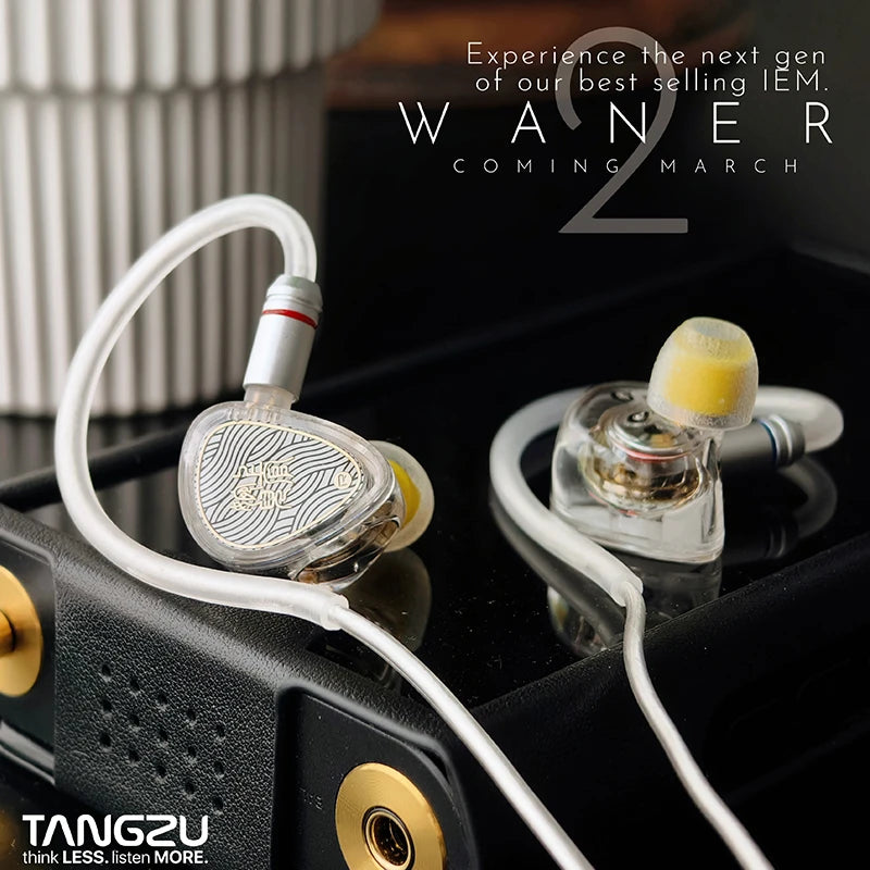 TANGZU WANER2 WANER 2nd Gen HIFI In-Ear Monitor Earphone Dynamic Driver High-Resolution 0.78mm Detachable Wired Cable Earbuds