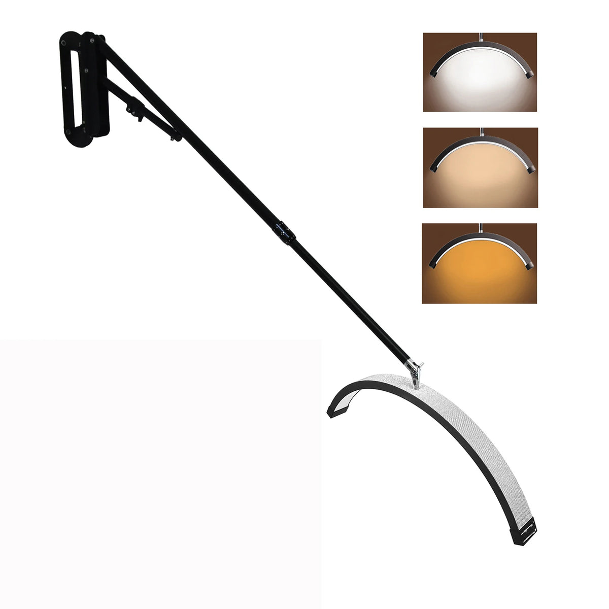 Fosoto 24inch U-shaped Vedio Wall Mounted Half-Moon Light Fill Light With Diamond For Beauty Salon Lashes Barbershop Nail