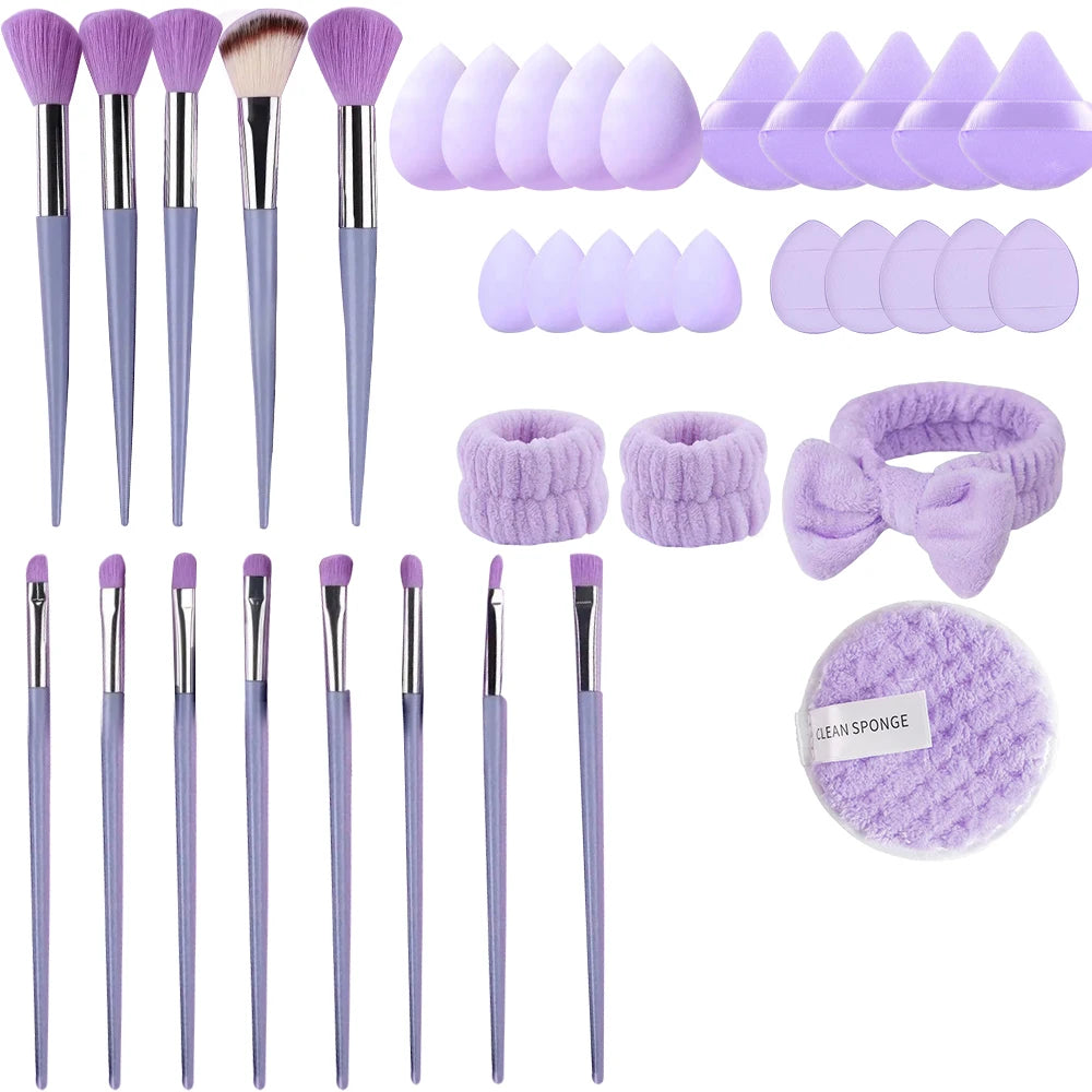 20Pcs Makeup Brushes Set Soft Synthetic Fiber Foundation Eyeshadow Blending Blush Powder Contour Beauty Tool