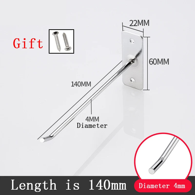 Wall Hook Nail Wall Display Lewelry Hook Mobile Phone Accessories Single Line Hook Steel Hardware Tool Hammer Pliers Wall Mount