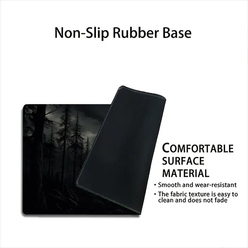Fantasy Dark Forest Playmat Gaming Mouse Pad Non-slip Rubber Base 35x60 MTG Desk Mat Washable Pads for Game & Office Room Decor