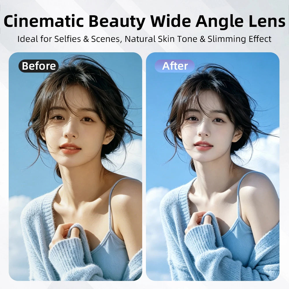 BRDRC Pocket 4 Wide-angle Lens Filters for DJI Osmo Pocket 4 Beauty Filter 0.72X Wide-Angle Mist HD Lens Photography Accessories
