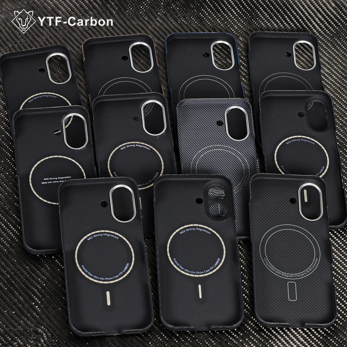 YTF-Carbon Magnetic Case For iPhone 17 17Pro Aramid Carbon Fiber Cover For Magsafe 17ProMax 17Air Cover Mobile Phone Accessories