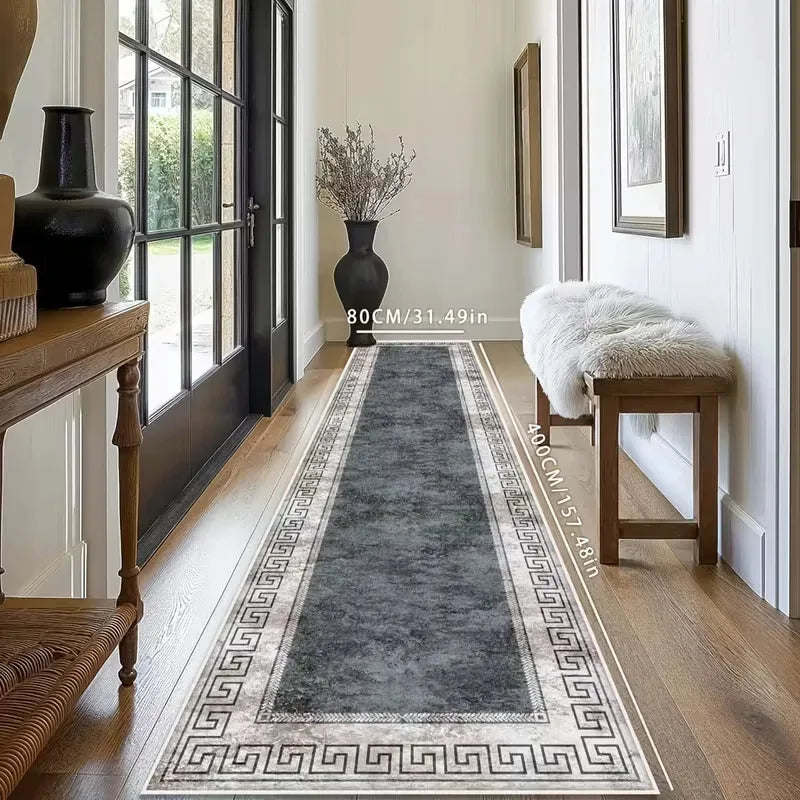 VIKAMA Minimalist Geometric Rug Non-Slip And Stain-Resistant Entrance Hall Doormat Corridor Hallway Kitchen Rug Home Décor