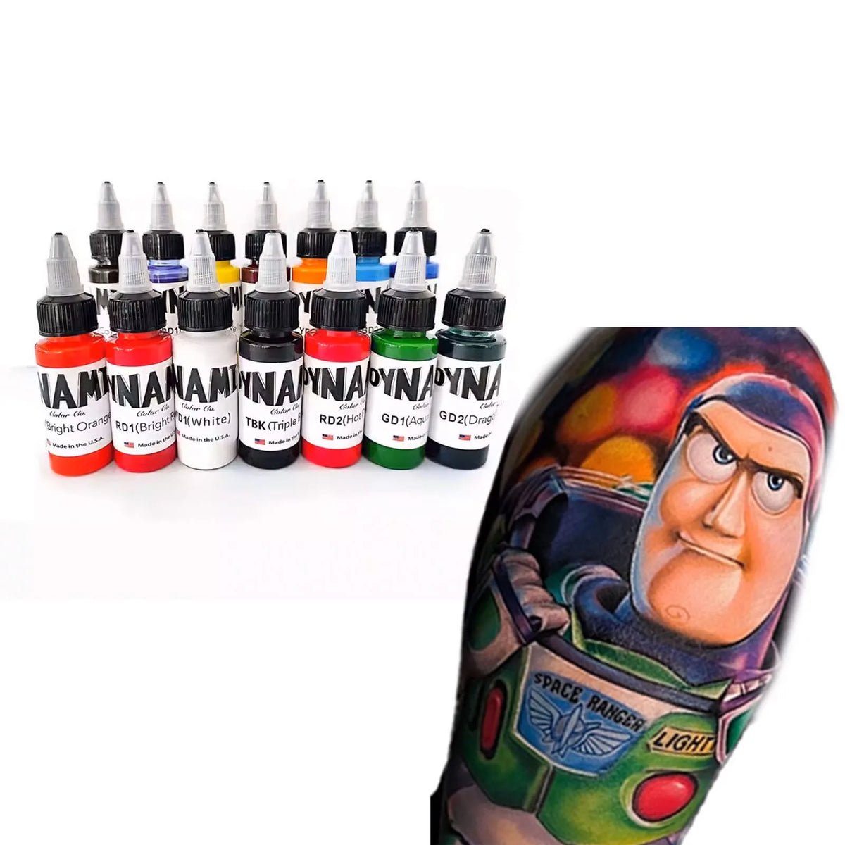 14Pcs Tattoo Ink 14 Colors Set 1 oz 30ml/Bottle Tattoo Inks Pigment Kit for 3D Makeup Beauty Skin Body Tattooing Art Painting