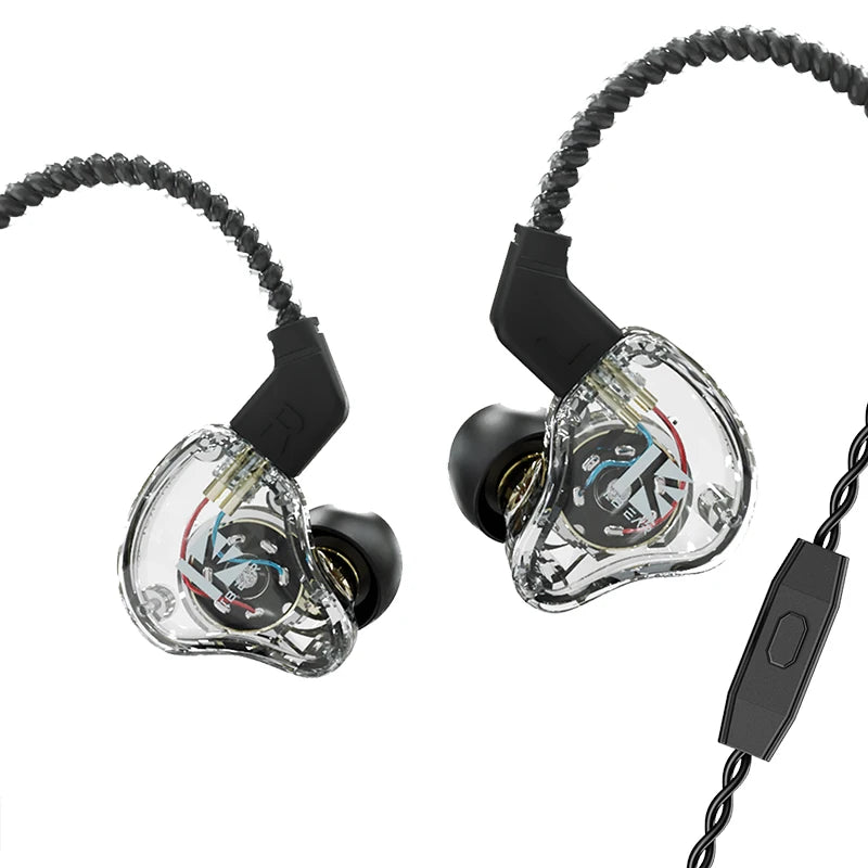 KBEAR KS1 KS2 Wired Earphone Dual Magnetic Circuit Dynamic Gaming Headphones In Ear Monitor Music Earbuds Headset KBEAR TFZ IEMs