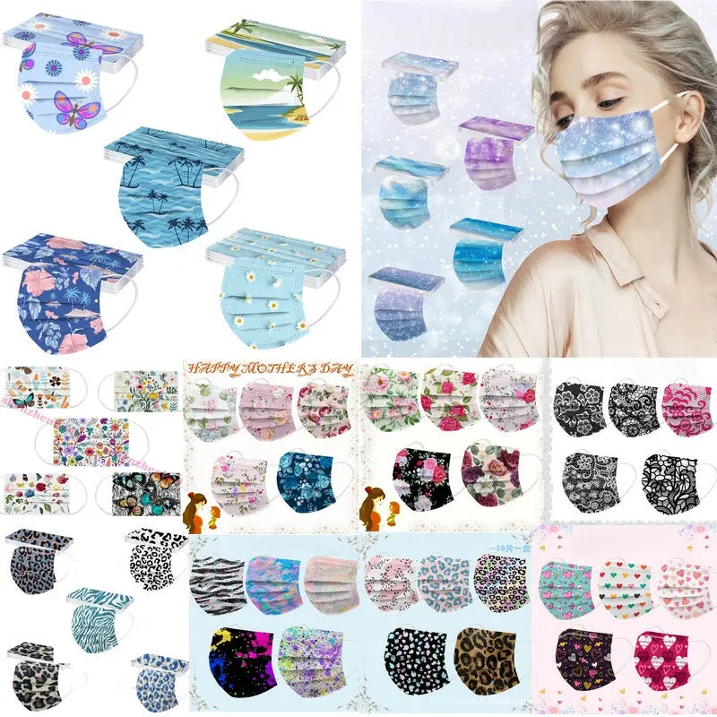 CE Print Beauty Wholesale Fish Mask Mascarilla Protective Respirator Dustproof Anti-Fog Adult Colored Masques