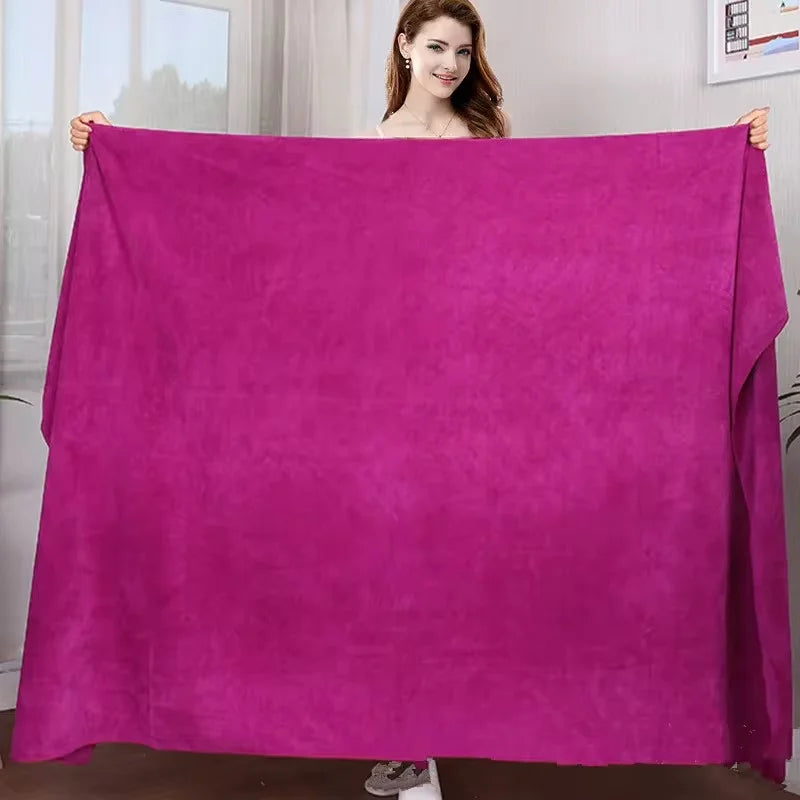 A big towel thick microfiber bath towel absorbent and quick-drying multifunctional swimming fitness sports beauty salon towel