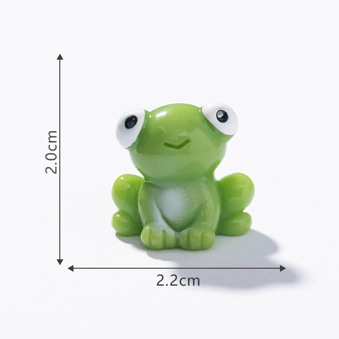 10-100PC Mini Resin Frogs Green Tiny Frogs Figurines Miniature Home Décor Fairy Garden Decor Dollhouse Birthday Party Favor Gift