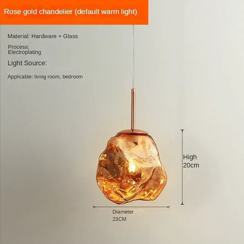 Simple Modern Pendant Light Ice Glass Hallway Dining Room Bedroom Living Corridor Personalized Entrance Lamp Hanging Lighting