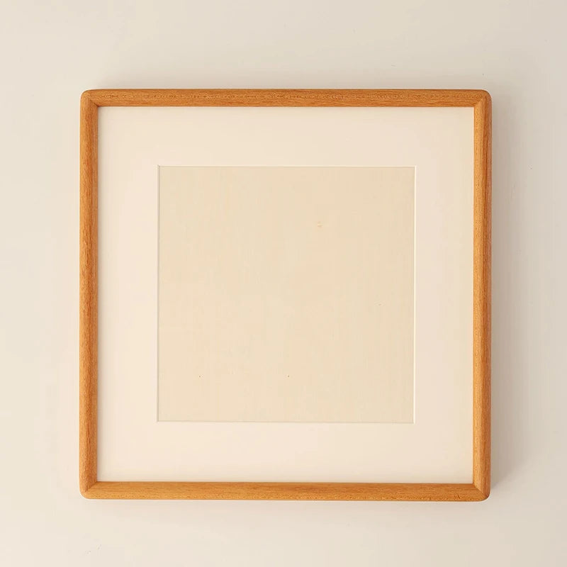 Solid Wood Picture Frame - Black Walnut Rounded Corner Square Photo Frame for Home Décor and Display