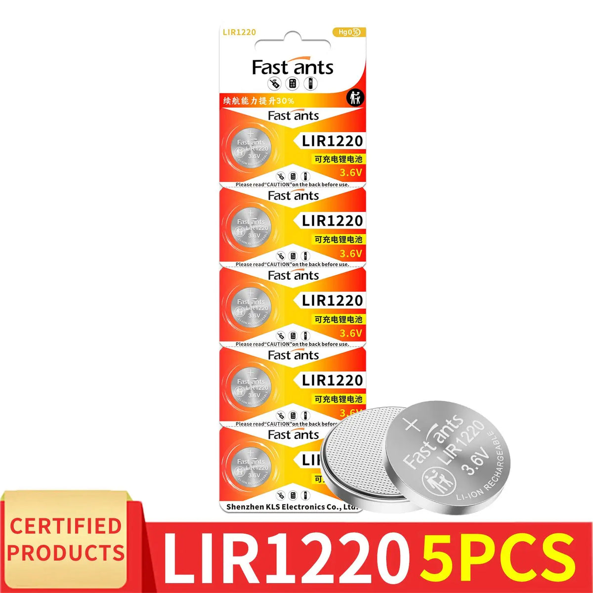 Original LIR1220 3.6V Li-ion Rechargeable Button Battery Replacement for Earbuds Small Electronics Laptop Motherboard
