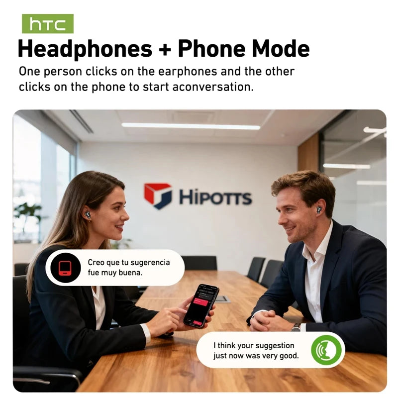 HTC NE79 TWS Bluetooth Earphones AI Translator In-Ear HiFi Sound Wireless Earbuds for Sports Headset with Clear Call Mic