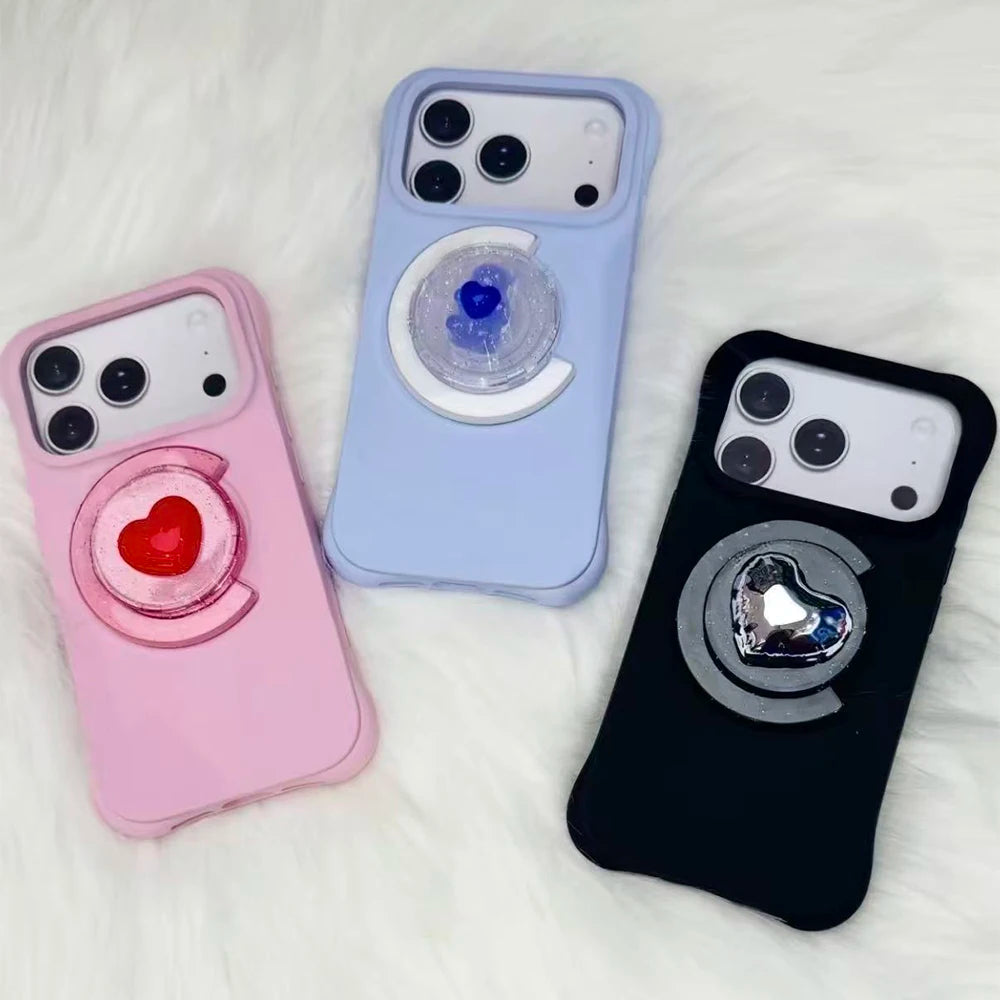 3D Bow Bear Flower Heart C Shape Magnetic Phone Grip Stand for IPhone Holder Mount Support for Galaxy Mobile Phone Accessories