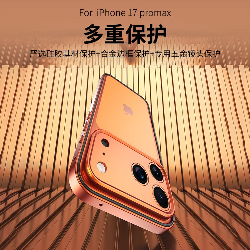 Camera Lens Protector Cover Metal Silicone Bumper Case For iPhone 17 Pro Max Air 16 Plus 15 14 13 Protection Phone Accessories