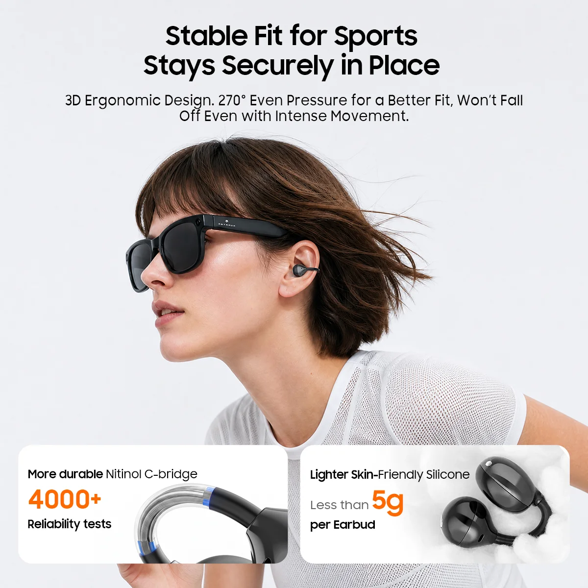 IMIKI SP2 Open Ear Clip on Sports Super Bass Earbuds Wireless Bluetooth 6.0 Earphones OWS Running Headphones Waterproof Ear Buds