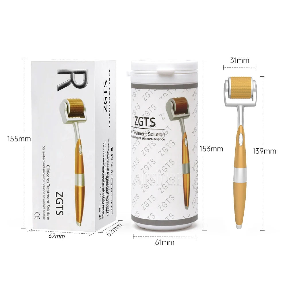 ZGTS Titanium 0.2mm Derma Roller 192 Needles Microneedle System Dermaroller for Face Care Skin Care Treatment Beauty Tool