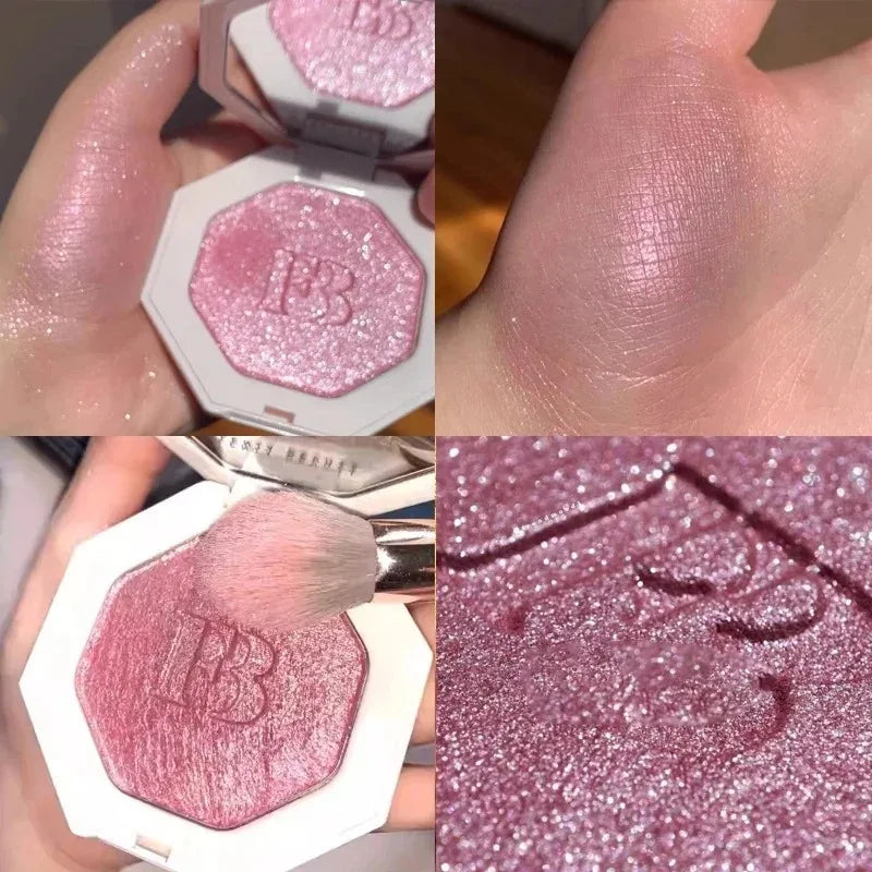 Fenty Beauty Multicolored Lip Gloss Moisturize Plumper Long-acting Lipstick Nude Pink Highlight Powder Contour Stick Makeup Set