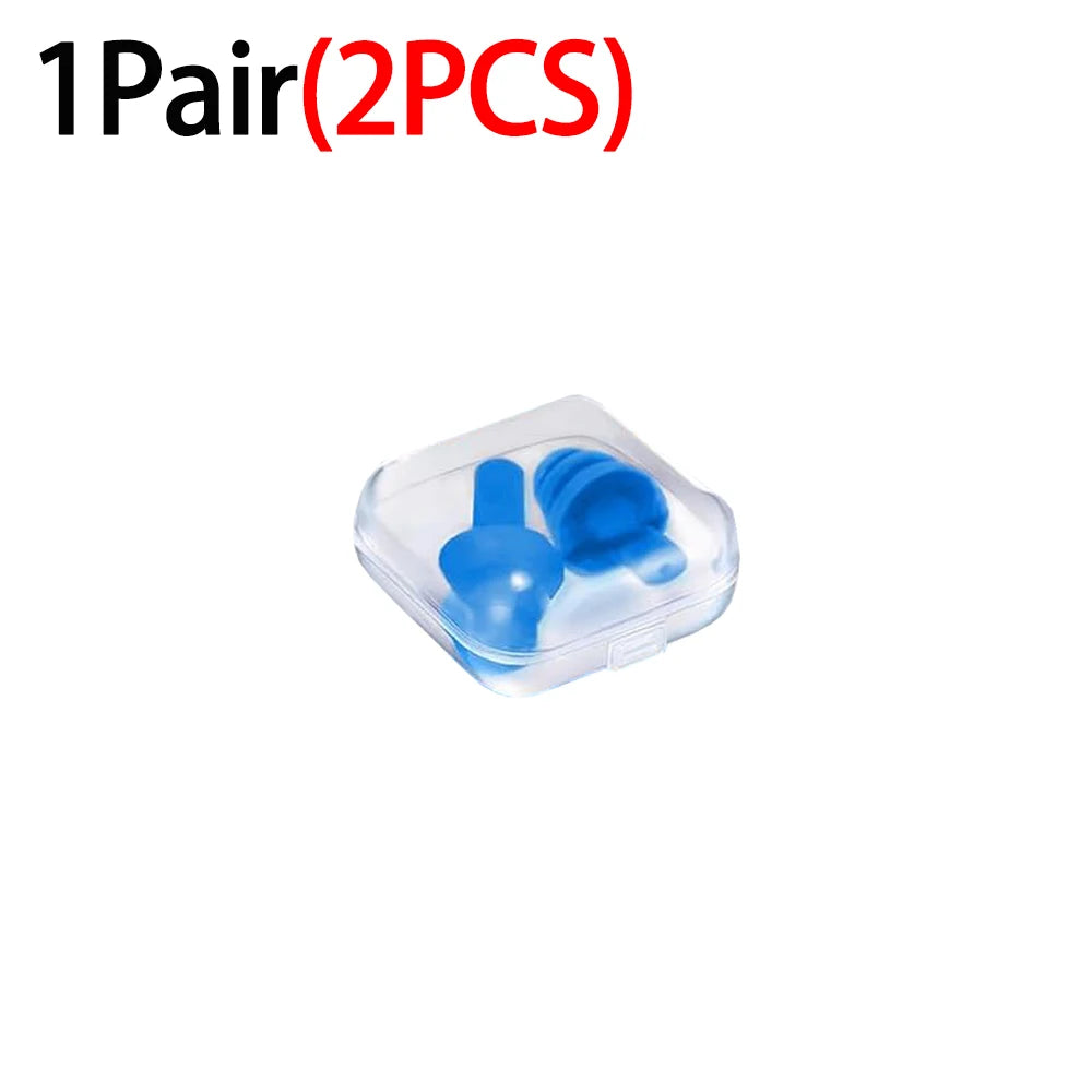 100/80/40/2PCS Reusable Silicone Ear Plugs with Plastic Case Soft Foam Waterproof Noise Cancelling Earplugs Earbuds for Sleeping