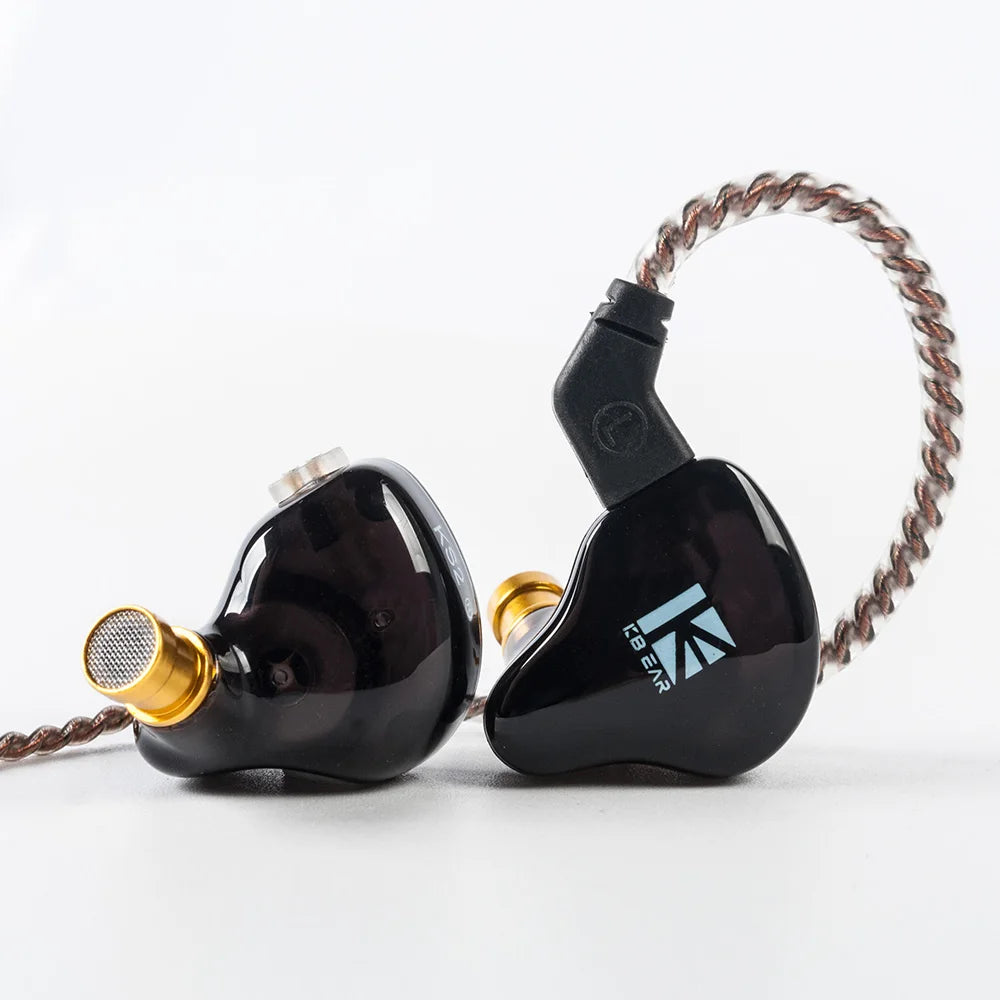 KBEAR KS1 KS2 Wired Earphone Dual Magnetic Circuit Dynamic Gaming Headphones In Ear Monitor Music Earbuds Headset KBEAR TFZ IEMs