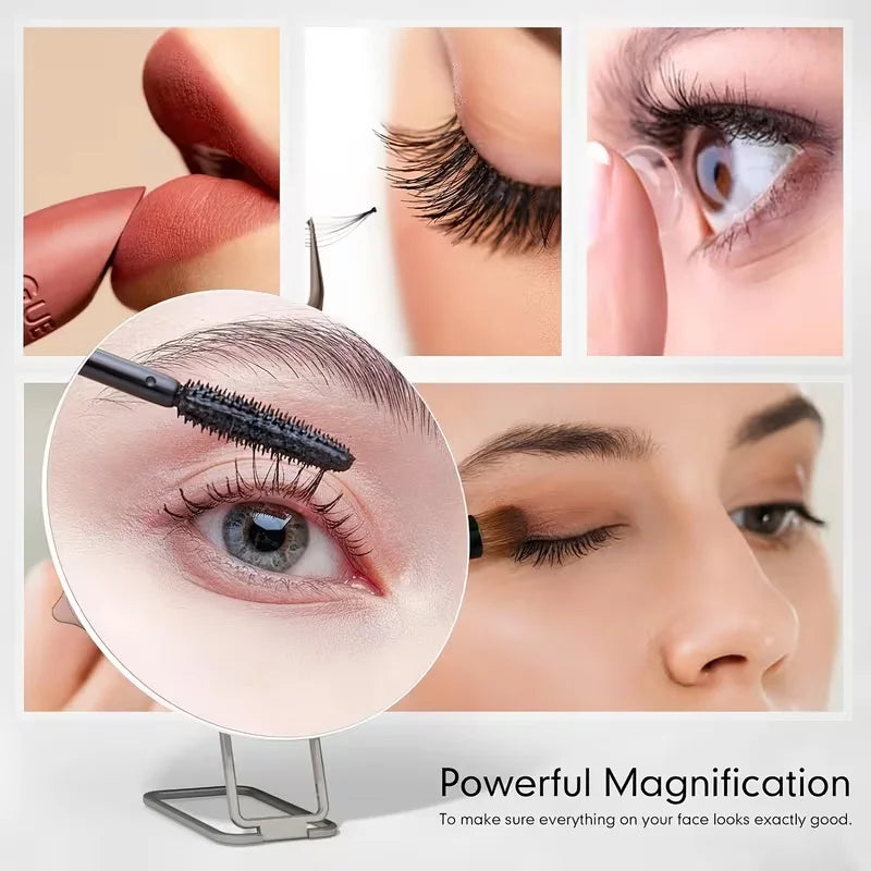 90x Magnifying Mirror Handheld with Stand Single Model Or with Tweezers And Beauty Scissors Set Suction Cup for Close-Up Viewing